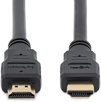StarTech.com Кратък високоскоростен HDMI кабел с дължина 0,3 m 1 метър Кабел HDMI Ultra HD 4k x 2k - Кабел HDMI M/M - 30 см, кабел HDMI 1.4 - Аудио / Видео Позлатени (HDMM30CM), черен
