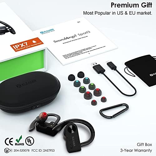 Спортни Безжични Слушалки XLEADER Sport3 Pro Bluetooth Слушалки на ушите с led дисплей, Калъф за зареждане, Време на