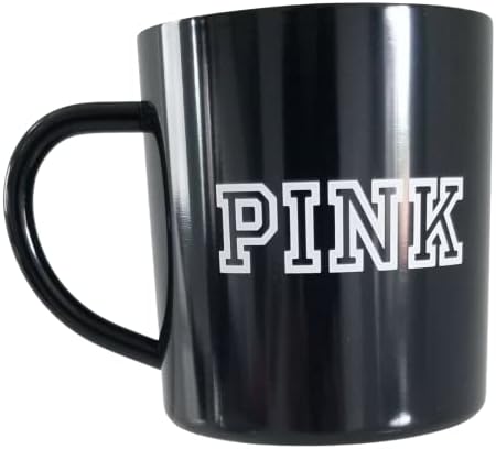 Розова Кафеена Чаша Метална Чаша Черен Цвят От Неръждаема Стомана И Черно-Бял 14 Унции На Нова
