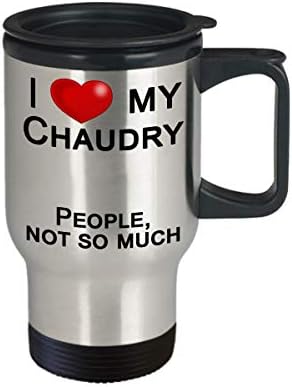 Пътна чаша Chaudry Rabbit, Подарък за Фен на Зайци - обичам Зайци, а не на хората