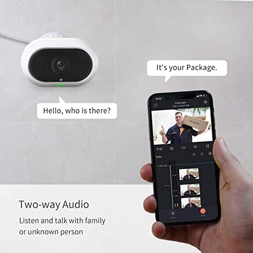 Комплект камери за сигурност blurams за външно и вътрешно наблюдение, помещение за домашни любимци / Nanny 1080p с двупосочна аудио |Звук/ Откриване на лица | IR нощно виждане