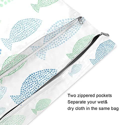 Мокра Суха Чанта 2 Опаковки Непромокаеми Бебешки Филтър Памперси Мокри Чанти За Носене