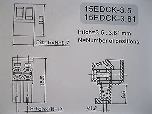 12 бр Винт Конектор Клеммной подложки 3,5 мм 5-пинов/Позиционен Зелен Сменяем Тип