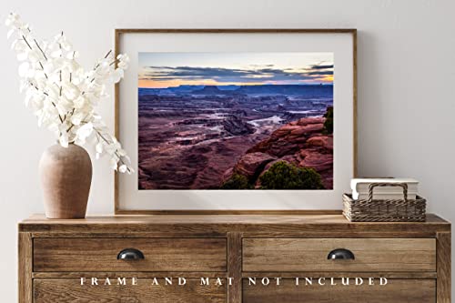 Юго-Западна снимка на Печат (без рамка) Изображение на каньона с изглед към Грийн Ривър в националния парк Canyonlands,