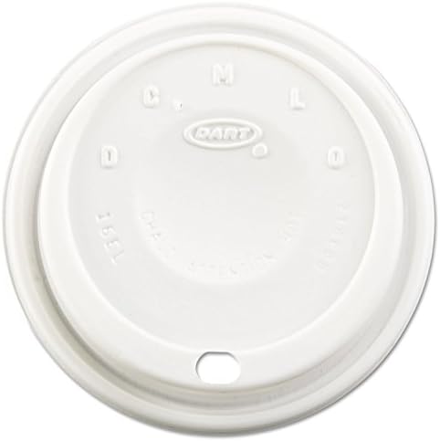 Капачки за капучино DART 16EL Dome са Подходящи за Чаши с обем от 12-24 унция, Бял 1000 /Кашон