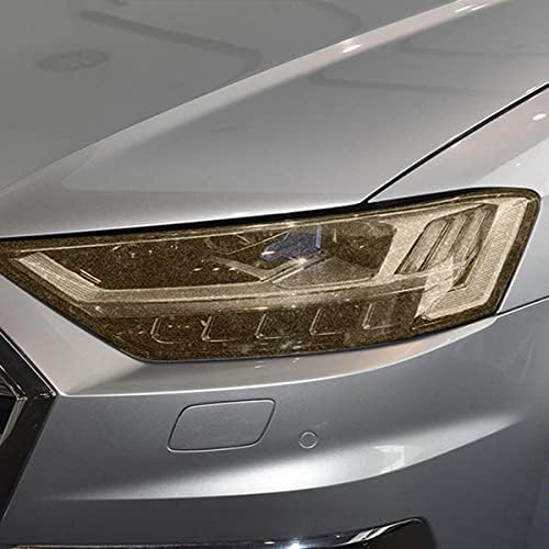 LYLCO 2 броя Защитно Фолио За Автомобилни Фарове Защитна Прозрачна Черна Стикер от TPU ， за Audi A8 D4 4H D5 4N S8 2014-2020