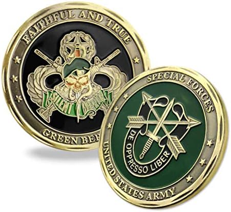 Монета на Повикване от специални части на армията на Съединените Щати на АМЕРИКА Верен и Предан Зелена барета