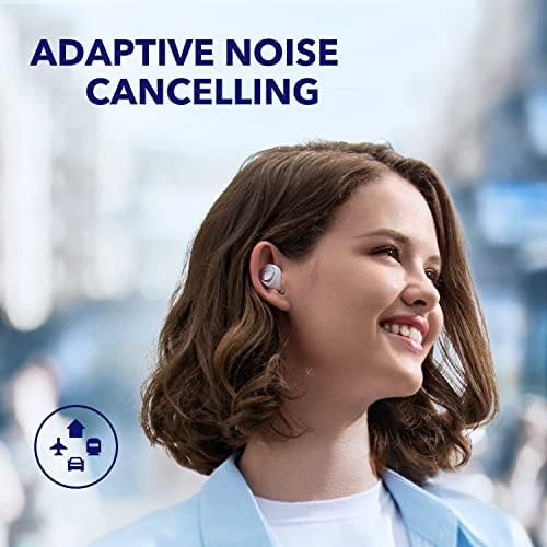 soundcore от Anker Space A40 Адаптивни безжични слушалки с активно шумопотискане, намалява нивото на шум до 98%, Сверхдлинное