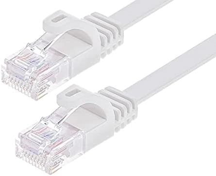 Свързване на Ethernet кабел Monoprice Плосък Cat6 - 14 Метра - Черно, Без довършителни RJ-45, Плосък, 550 Mhz, UTP, Чисти гола носа и горната част на Меден проводник, 30AWG - Серия Flexboot