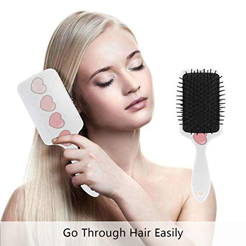 Четка за коса на въздушна възглавница Vipsk, Пластмасова с цветно изображение, Любов, Подходящ е за добър масаж и антистатични разнищване на Косата, подходящ за суха и