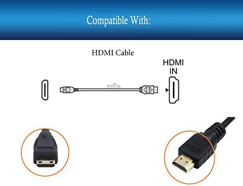 Ярка Мини HDMI, HDTV ТЕЛЕВИЗИЯ Аудио Видео AV кабел, захранващ Кабел, съвместим с Hannspree HannsPad HSG1279 SN1AT7 10,1