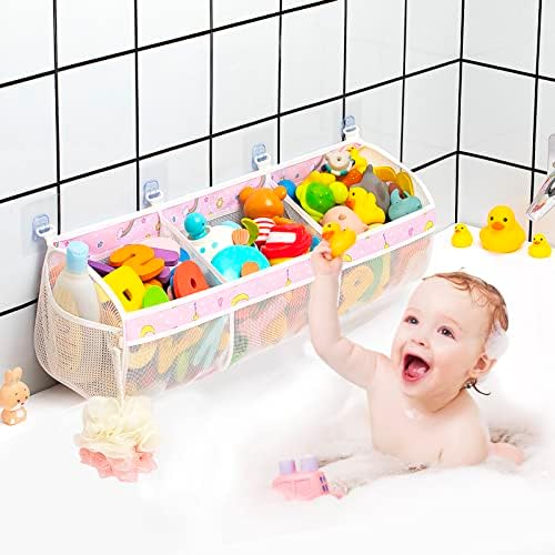 Оригинален многосекционный органайзер за детски играчки за баня за сортиране на играчки за баня, компактен органайзер за играчки за баня, идеални за съхранение на