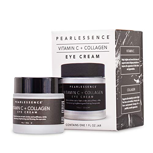 Крем за очи Pearlessence Витамин С + колаген | Помага за намаляване на подпухналостта и намаляване вид на Тъмни кръгове