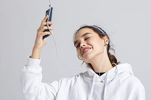 URIZONS ушите Слушалки в ушите - Слушалки с дистанционно микрофон за iPhone, iPad, Mac и преносими компютри Android-устройства Текстилен Сплетен гривна-гривни (червен)