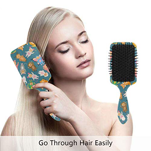 Четка за коса на въздушна възглавница Vipsk, Пластмасов Цветна Коледен Елф, Подходящ за добър масаж и Антистатични разнищване