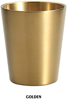 Чаша от Неръждаема Стомана Нечупливи Чаши, Метални Чаши За Пиене За Домашен Бар Ресторант Кафе Порцеланова Чаша (Злато, B)