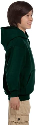 By Hanes Младежки пуловер Hanes с качулка EcoSmart тегло 78 грама 50/50 - Deep Forest - XS - (Стил P473 - Оригинален