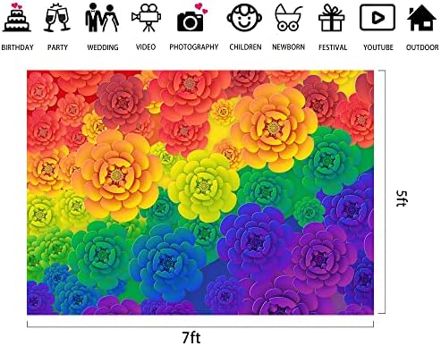 Лофарис Pride Месец Фон за Снимки Цветна Хартия Цвете Любовта Побеждава ЛГБТ Фон Гей любовта е Любов Декор на Бала на