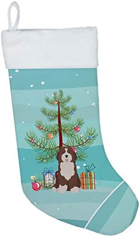 Caroline's Treasures CK3886CS Bernedoodle #2 Коледни Чорапи за Коледната Елха, Чорапи За Окачване на Камината, Коледен Сезон, декорация за Партита, Семейни Празнични Украси,