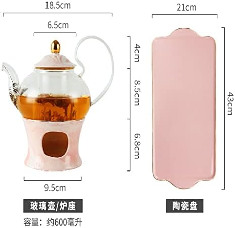 n/a Английски следобеден чай, Чай комплект, цветен чайник, Свещи, Чай, Нагревающий Здраве, кана Плодов, Цветен чаена чаша (Цвят: A, Размер: както е показано на фигурата)