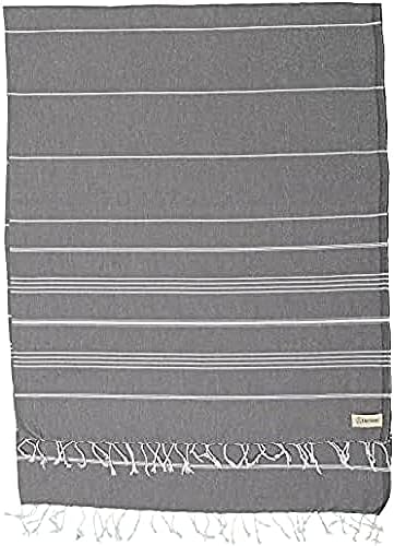 Турското кърпа Bersuse от памук - Anatolia XL, Каре, 61 x 82 инча, Антрацит