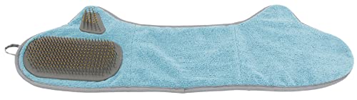 Кърпа и четка за грижа за домашни любимци от микрофибър Пет Life ® Bryer 2-в-1, вставляемые ръчно