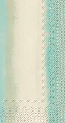 3-Слойна Хартиени салфетки Boston International IHR, размер на 16 Човека, В выцветшую синьо-зелена ивица