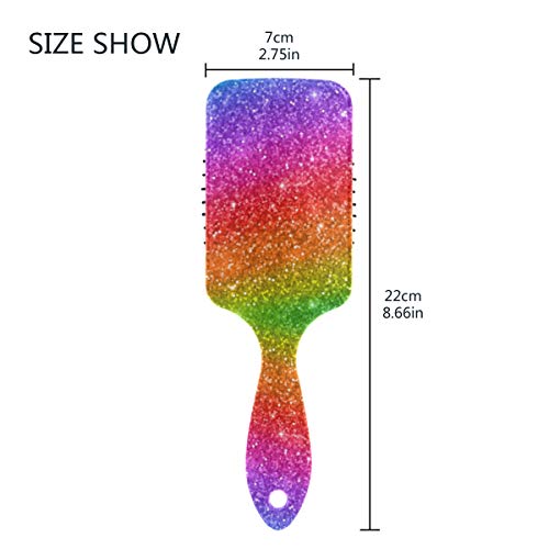 Четка за Коса С Цветно Изображение на Дъгата, Гребен На Въздушна Възглавница, Пластмасови Меки Найлонови Шипове, Антистатик Гребен за Коса, Гребло за Жени, Момичета
