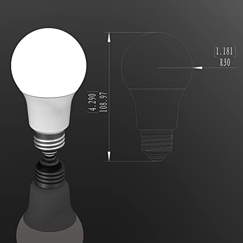 3-Лентови led лампа AmeriLuck A19, с Различна Мощност, в еквивалент на 50-75-100 W, с ниска, Средна и висока настройка, Ненасочена, 2 комплекта, Топъл бял 3000 До