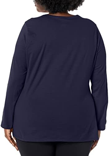 Женска тениска Just My Size, Памучен тениска голям размер с дълъг ръкав, Дамски тениска JMS с кръгло деколте в Голям размер