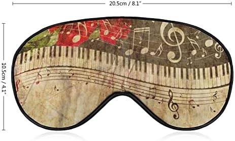 Клавишите на Пианото с Музикални Ноти Маска За Сън Мека Маска За очи Ефективно Засенчване Превръзка на Очите с Еластична