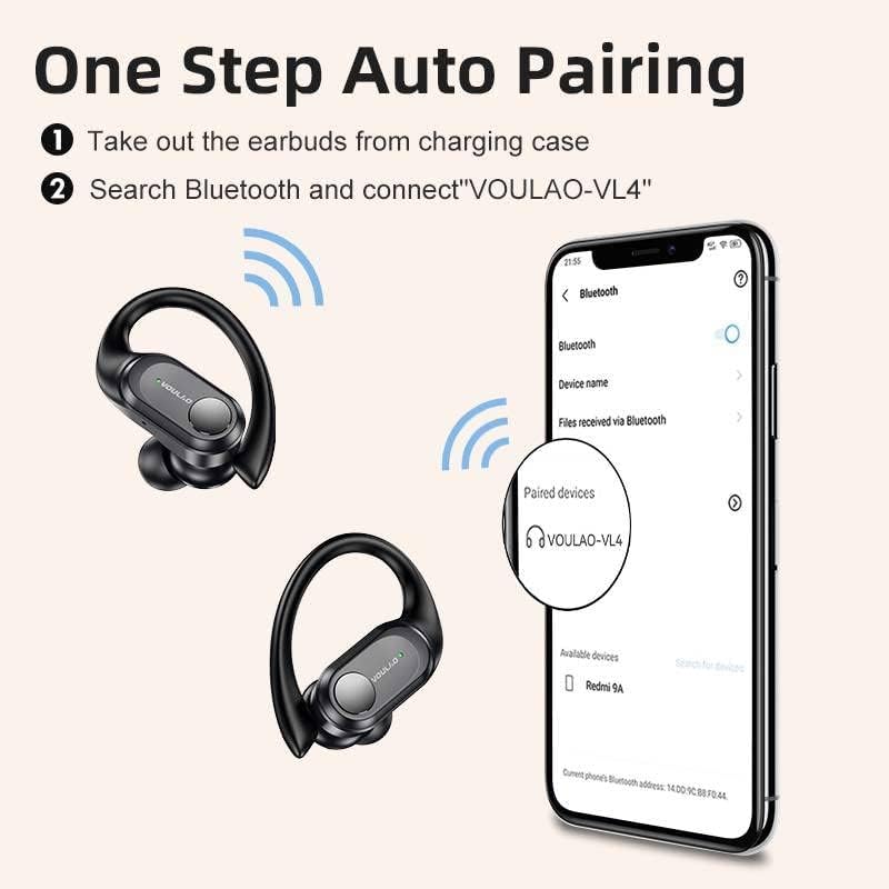 VL4 Истинската Безжична Слушалка Bluetooth 5.3 Спортни Слушалки Super Bass CVC 8.0 С Шумопотискане Ухото на Куката ушите