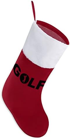 Да играе Голф Коледен Отглеждане Окачени Чорапи С Принтом Коледно Дърво Украса За Камината