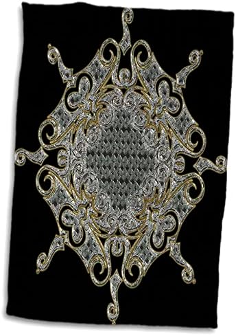 Триизмерна Сребърна Брошка С Графичен дизайн с ефект на злато - Кърпи (twl-213827-3)
