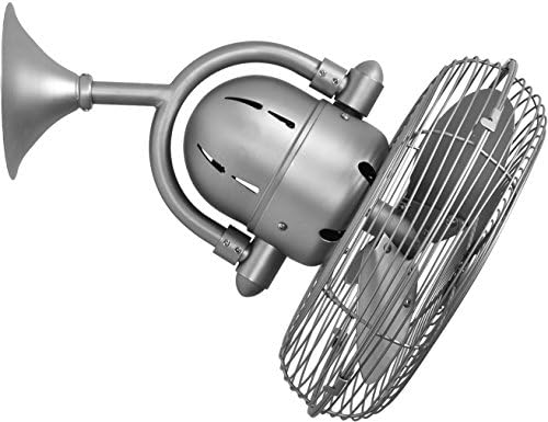 Матюс KC-BK Kaye 13 Външен Стенен вентилатор вентилатор на Тавана с Монтиране на горивото, 3 Метални остриета с противоударен, Матово-Черен