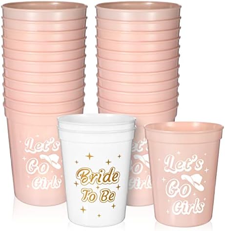 Youyole 24 бр., за Многократна употреба Чаши за моминско парти, Чаши за моминско парти, Пластмасова чаша за булката,