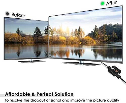 Усилвател HDMI 4K2K 1080P 3D, повторител на сигнала Усилвател JerGO HDMI 2.0, увеличава предаване на разстояние до 200
