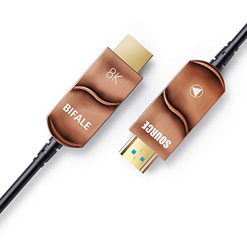 Оптичен кабел HDMI BIFALE 8K 100 фута (вграден) оптичен кабел HDMI 2.1 Поддържа 8K при 60 Hz, 4K при 120 Hz, 48 gbps,