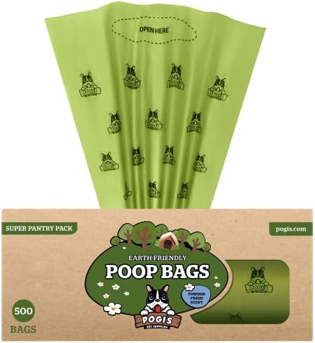 Торбички за кучешки какашек Pogi's - 500 Торбички за кучешки какашек в дворове - Херметически торбички за кучешки отпадъци