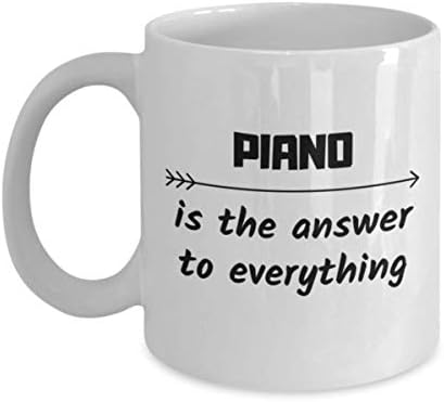 Пиано - Това е Отговорът на всички Кафеена Чаша Пианист, Подарък за Колега-Злодею, Подарък за жена, възраст Чаша за Пътуване