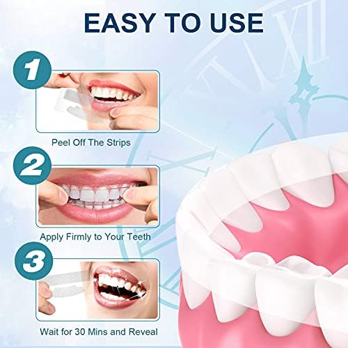 Избелващи ленти EZGO за зъби, Набор от 28 Нечувствительных бели ленти за избелване на зъбите, 14 Комплекта Белина за