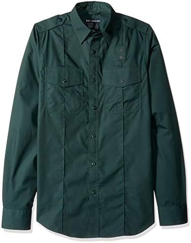 5.11 Мъжка риза Taclite клас A PDU с дълъг ръкав, Елово-зелен цвят, Малокороткая
