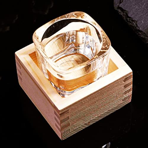 Zerodeko Дървена Кутия за Чаши Саке Masu, Японска Кутия за чаши от дърво Хиноки, Кутия за Чаши Саки, Държач за чаени