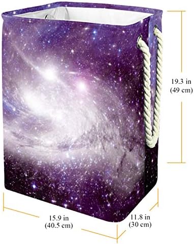 Космическа Galaxy Мъглявината Звезда Голяма Сгъваема Кошница За Дрехи, Сгъваема Чанта за Мръсни Дрехи с Дръжки за Домашно