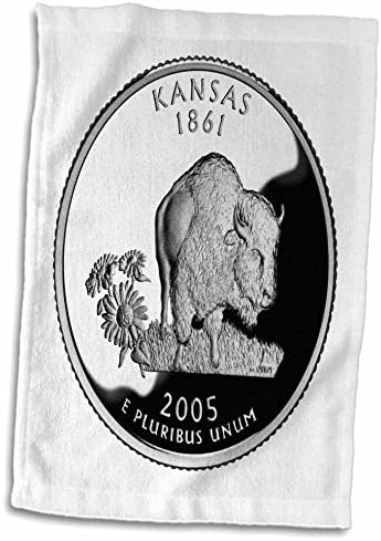 Монети на САЩ 3dRose Florene Special Edition - Сбирка Четвертаковые чаршафи от Канзас (twl-56915-1)