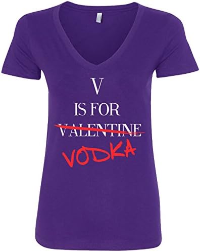 Женска тениска Threadrock V is for Valentine Vodka с V-образно деколте от Threadrock