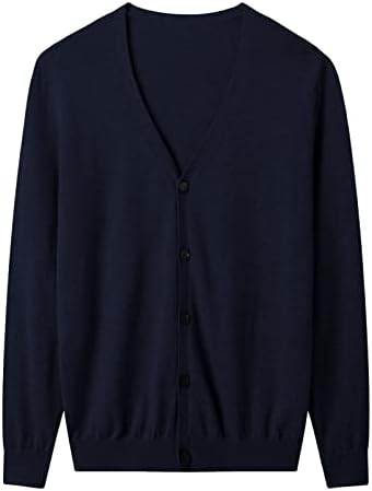 Мъжки Пуловер-жилетка ZHILI с V-образно деколте, Всекидневни Лесен Вязаный Жилетка копчета, Пуловер