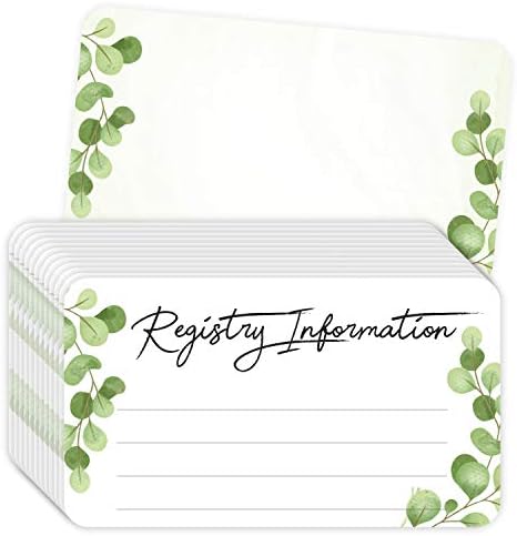 Регистрация на информационни карти PARTH iMPEX - (опаковка от 100 броя) Допълващи подложка и 3.5 x 2 за Булчински душ