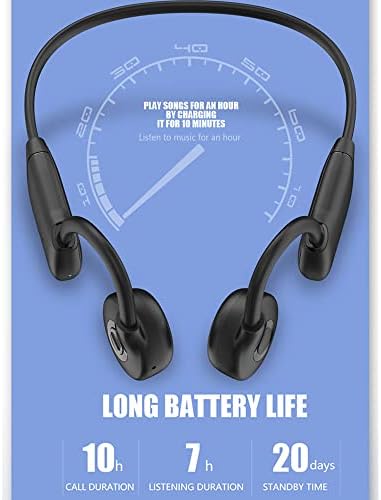 Слушалки eKudgel с Костна Проводимост Bluetooth Безжична Слушалка с Отворени Уши с 32 GB MP3, Устойчив на пот за Бягане