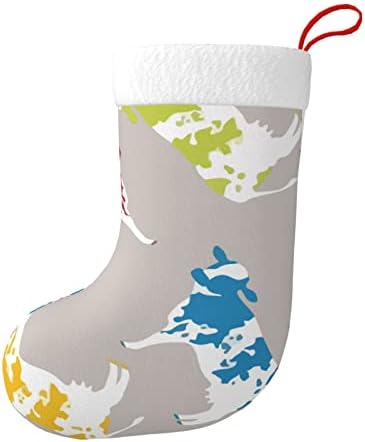 Коледни Чорапи Augenstern Цветни Чорапи За Окачване На Крави На Двустранно Камината
